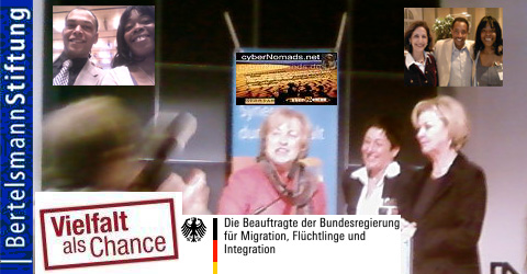 AFROTAK cyberNomads as Guest at Bertelsmannstiftung Vielfalt als Chance German Cmpanies are afraid to integrate Hw to overcome Structural difficulties and xenophobia in Germany Afro Deutsch Black