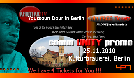 Youssoun Dour Berlin Black Berlin African Community Promotion Free Tickets from AFROTAK TV cyberNomads Black German Media Culture Education Archive Afrika Deutschland