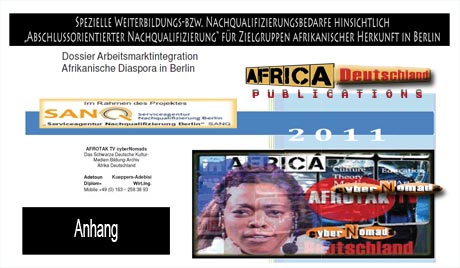 Arbeitsmarktintegration Afrikanische Diaspora Berlin Spezielle Weiterbildungs bzw Nachqualifizierungsbedarfe hinsichtlich Abschlussorientierter Nachqualifizierung für Zielgruppen Afrika ANHANG